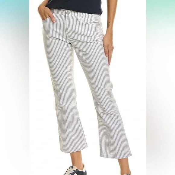 Frame Le Crop Mini Boot Size 33 Pinstripe Nautical Fisherman Coastal Preppy NWT - Picture 1 of 8